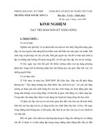 Kinh nghiệm dạy trẻ mầm non kỹ năng sống 