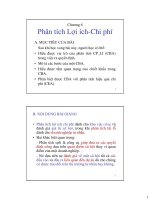 Chương 6 phân tích lợi ích và chi phí (môn kinh tế môi trường)