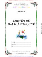 CHUYEN DE BAI TOAN THUC TE THI THPT QG