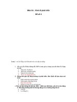 Trắc nghiệm ôn tập môn kinh tế phát triển (4) 