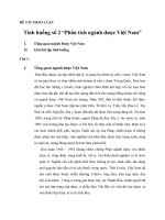 ĐỀ TÀI THẢO LUẬN : Tình huống số 2 “Phân tích ngành dược Việt Nam”