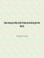 Bài giảng địa lý 6 bài 9 hiện tuợng ngày, đêm dài ngắn theo mùa 