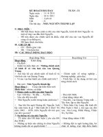 Kế hoạch bài dạy môn lịch sử địa lý lớp 4 tuần 31 đến 35 