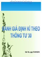 Đánh Giá Định Kì Theo Thông Tư 30