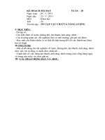 Kế hoạch bài dạy môn khoa học lớp 4 tuần 28 t 55 