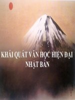 Khái Quát Văn Học Hiện Đại Nhật Bản