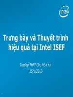 Trưng bày và Thuyết trình hiệu quả tại Intel ISEF