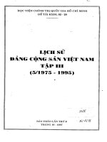 Lịch sử đảng cộng sản việt nam tập III 1975 1995 