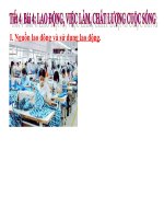 Bài 4  lao động và việc làm  chất lượng cuộc sống 1 