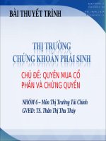Bài Thuyết Trình Quyền Mua Cổ Phần Và Chứng Quyền