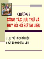 Công Tác Lưu Trữ Và Hủy Bỏ Hồ Sơ Tài Liệu