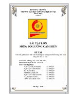 Tìm hiểu, phân tích, tính toán hệ thống đo lường cảm biến trong bến xuất xăng dầu cho xe ô tô.