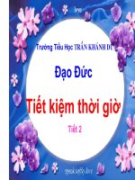 Đạo đức 4 bài tiết kiệm thời giờ 