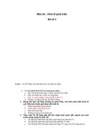 Trắc nghiệm ôn tập môn kinh tế phát triển (3) 