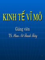 Bài giảng kinh tế vi mô giảng viên  phan nữ thanh thủy chương 1 NHẬP môn KINH tế vĩ mô 