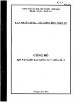 Cong bo gia vat lieu xay dung Nghe an quy 4 nam 2015