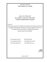 Điều tra khảo sát, thống kê lượng thải, đánh giá mức độ ô nhiễm môi trường do khí thải công nghiệp và đề xuất các biện pháp giảm thiểu ô nhiễm môi trường do khí thải công nghiệp 