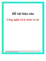 Đề tài Công nghệ xử lý nước rỉ rác