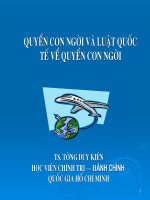 Bài Giảng Quyền Con Người Và Luật Quốc Tế Về Quyền Con Người