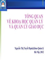 Tổng Quan Về Khoa Học Quản Lý Và Quản Lý Giáo Dục
