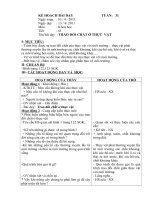 Kế hoạch bài dạy môn khoa học lớp 4 tuần 31 t61 