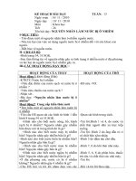 Kế hoạch bài dạy môn khoa học lớp 4 tuần 13 (2) 