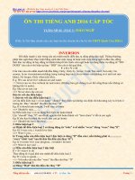 Đề ôn thi THPTQG của Lê đức Thọ có Đáp án