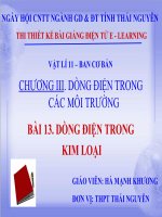 Bài Giảng Dòng Điện Trong Kim Loại