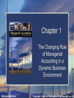 The changing role of managerial accounting in a dynamic business environment 