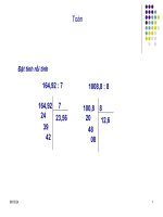 Chia một số thập phân cho 10, 100, 1000,    