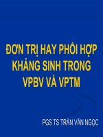 Tài liệu_ĐƠN TRỊ HAY PHỐI HỢP KHÁNG SINH TRONG VPBV VÀ VPTM