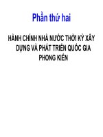 Hành Chính Nhà Nước Thời Kỳ Xây Dựng Và Phát Triển Quốc Gia Phong Kiến