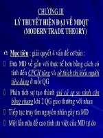 Bài giảng kinh tế quốc tế  giảng viên hoàng thị chính chương III lý thuyết hiện đại 