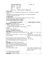 Kế hoạch bài dạy môn khoa học lớp 4 tuần 25 t50 