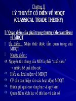Bài giảng kinh tế quốc tế  giảng viên hoàng thị chính chương II lý thuyết cổ điển 