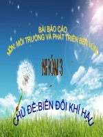 Bài Giảng Biến Đổi Khí Hậu