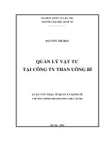Quản lý vật tư tại công ty than uông bí luận văn ths  quản trị   quản lý 