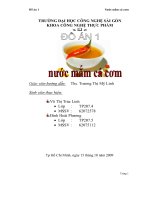 Quy trình sản xuất nước mắm cá cơm