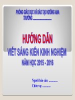Hướng Dẫn Viết Sáng Kiến Kinh Nghiệm Năm Học 2015 - 2016 _ www.bit.ly/taiho123