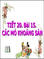 Bài 15  các mỏ khoáng sản 