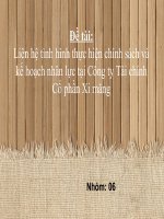 Đề tài: Liên hệ tình hình thực hiện chính sách và kế hoạch nhân lực tại Công ty Tài chính Cổ phần Xi măng