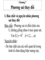 bài giảng kinh tế lượng chương 7 phương sai thay đổi 