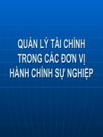Bài Giảng Quản Lý Tài Chính Trong Các Đơn Vị Hành Chính Sự Nghiệp