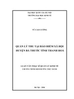 Quản lý thu tại bảo hiểm xã hội huyện bá thước tỉnh thanh hóa 