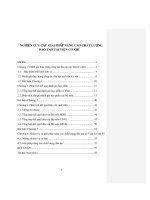 Nghiên cứu các giải pháp nâng cao chất lượng đào tạo tại viện cơ khí