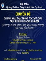 Kỹ năng khai thác thông tin xuất nhập khẩu trực tuyến cho doanh nghiệp