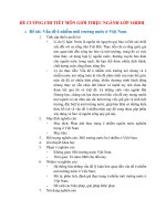 ĐỀ CƯƠNG CHI TIẾT môn GIỚI THIỆU NGÀNH lớp 16HDH