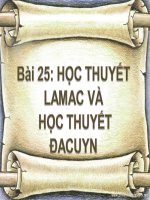 Học Thuyết Lamac Và Học Thuyết ĐACUYN