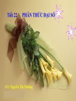 tiết 22 phân thức đại số 