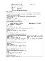 Kế hoạch bài dạy môn khoa học lớp 4 tuần 13 